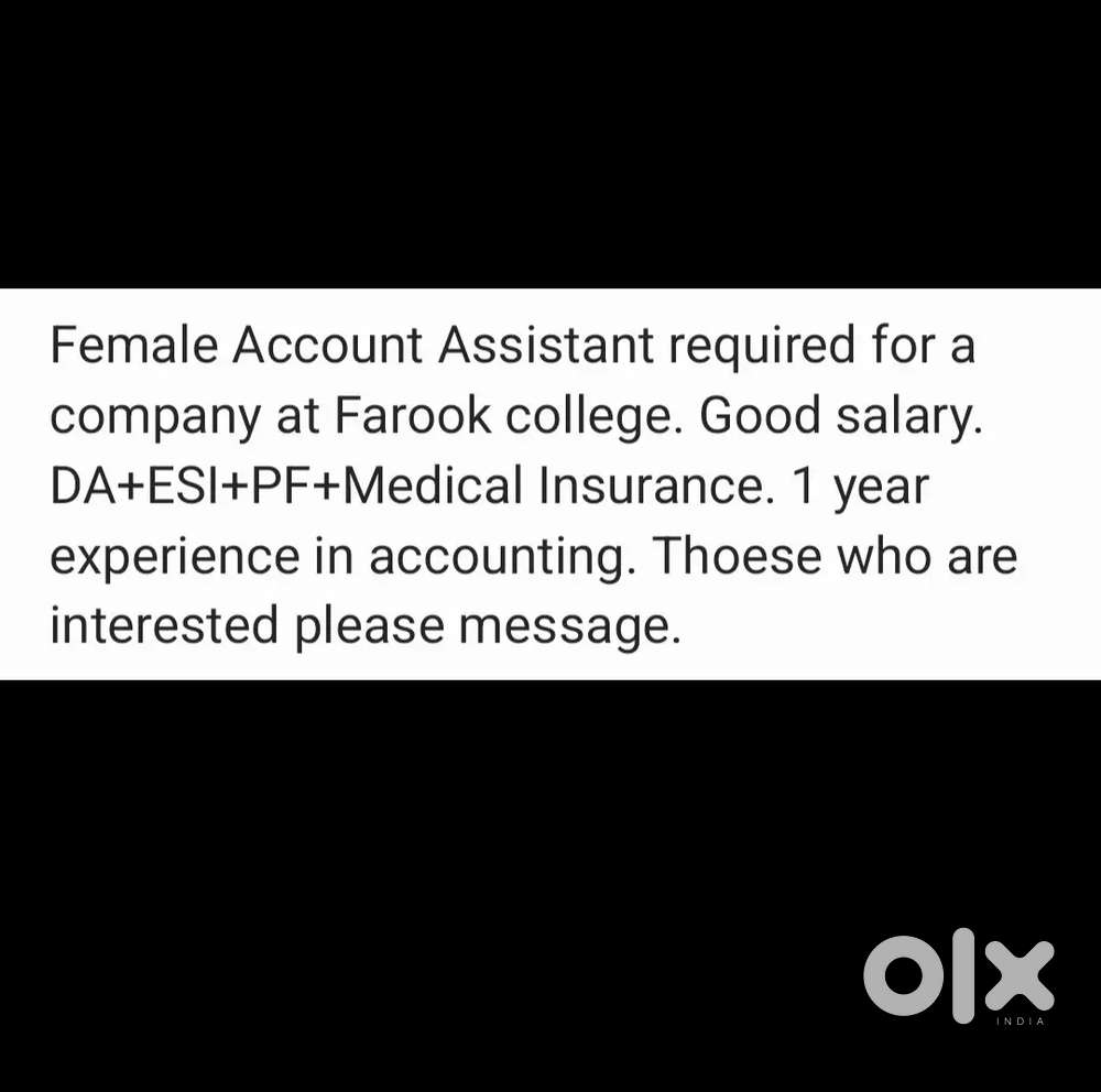 Female Accounts Assistant