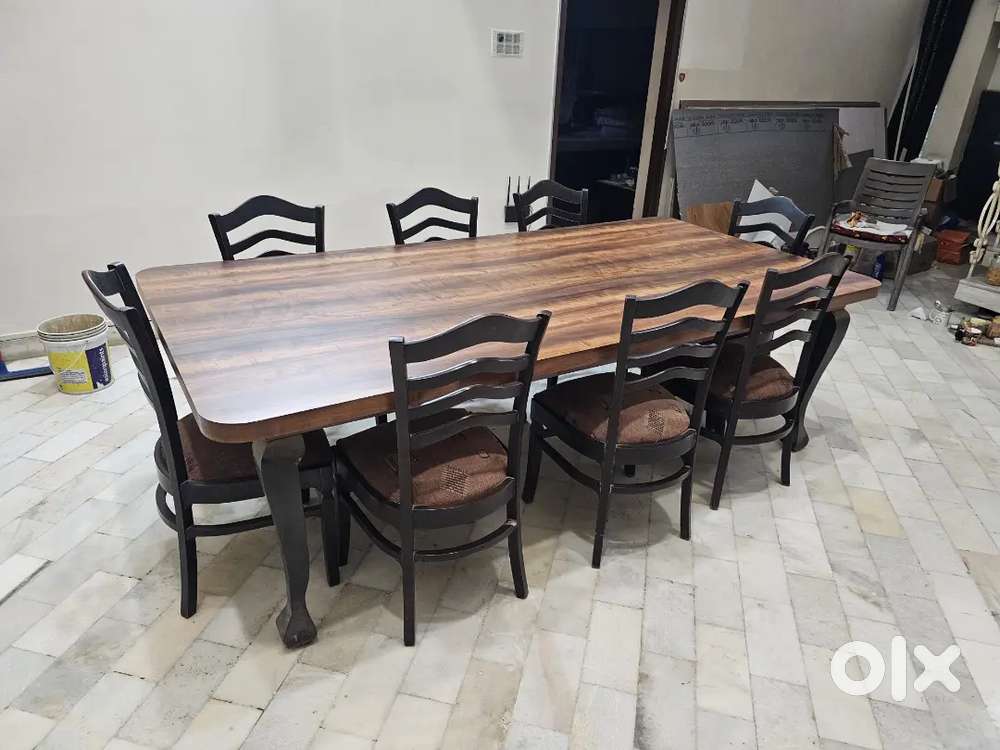 8 Seater Full Dining Set with Sangwan wood chair 1 year old Table.