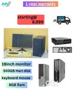 Monitor  Keyboard Mous  1 - Year Warranty  Starting @ 8,999