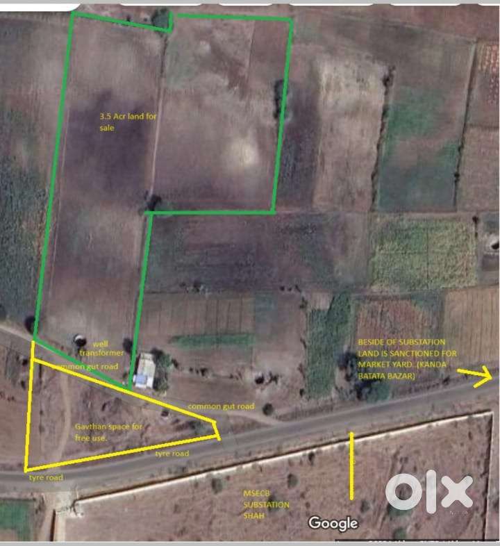 3.5 acre road touch agri land in shaha gaon by owner