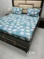 A double bed available on