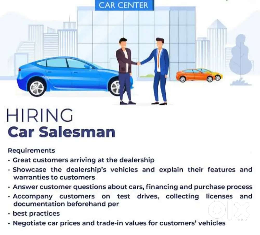 Need an all rounder person for used car selling business