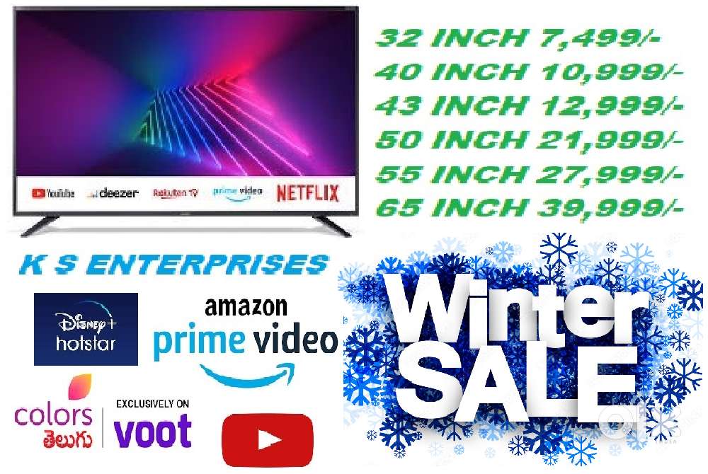 WINTER OFFER 40 INCHES  SMART, 4K UHD LED TV IN 10,999 ONLY.