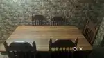 Wooden dining table