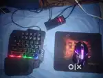 Gaming combo   mouse RGB keyboard RGB  OTG cable mouse pad