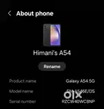 It samsung a54 new phone without any damage