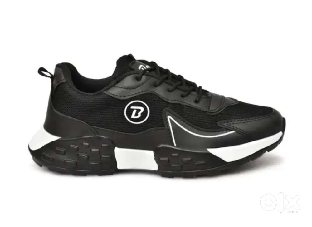 Black casual mens shoes