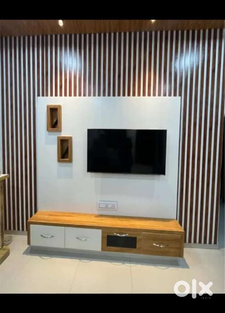 फलेट ओफिस शोरूम में फर्नीचर कलर्स पीओपी ऐंड ओल वकॅ सोल्यूशन