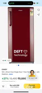 Candy 165 L Direct cool 2 star Stanilizer free refrigerator
