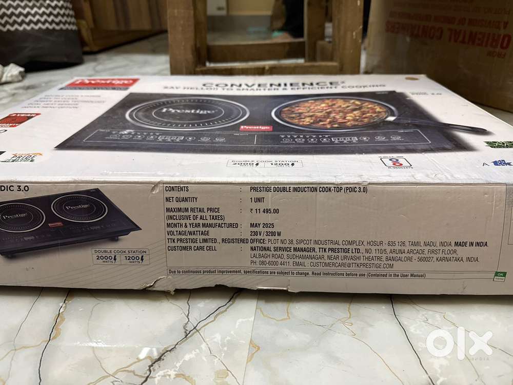Prestige double induction cooktop