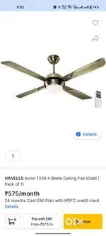 Havells 4 blades celing fan