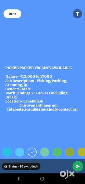 Packing picking vacancy