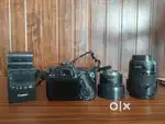 Canon 80d camera with kit lens and 50 mm1.8