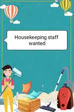 Housekeeping staff wanted ( female only )