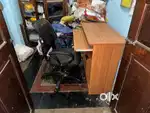Computer table with rolling chair