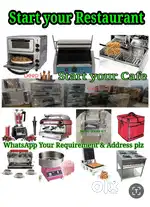 खोले अपना कैफे रेस्तरां pizza shop oven griller fryer display counter