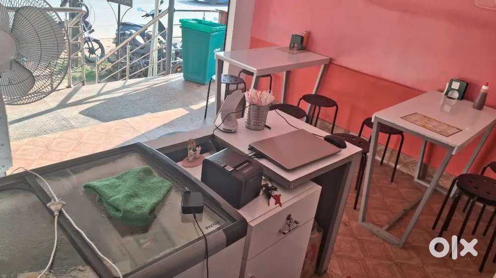 Cafe dining table and chairs