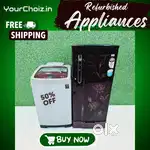 Efficient Cleaning and Fresh Storage: Washing Machine and Fridge$@@6@