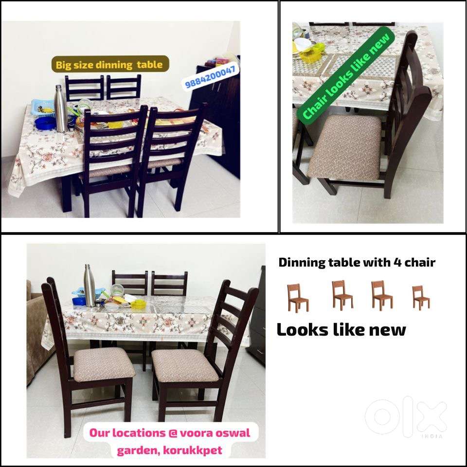 Looking new dining table with 4 chair