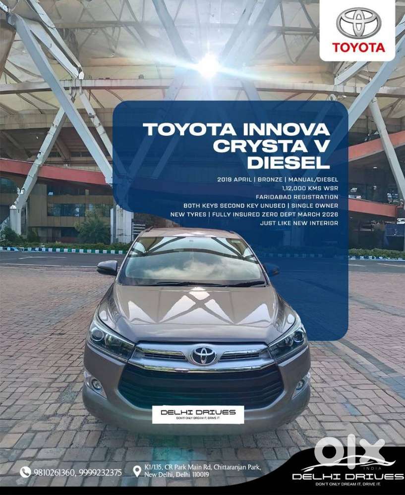 Toyota Innova Crysta 2.4 V, 2019, Diesel