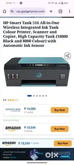 Hp smart and printer 516 .. working condition
