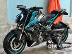 Duke 250 modified with X3 kit akrapovic exhaust underbelly
