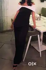 black off shoulder one piece