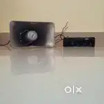 Car announcement amplifier and speaker