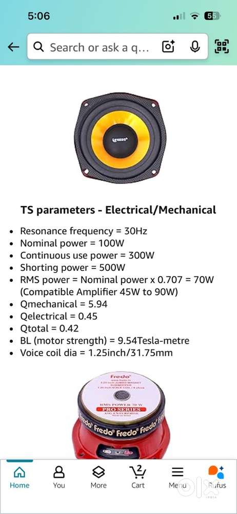 Fredo 5.25 inch thumping subwoofer