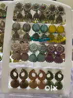 12 pcs Fashion Jhumkas and Earrings