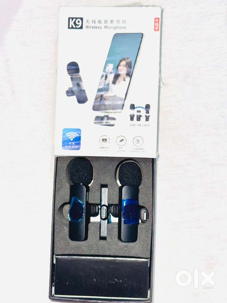 K9 Dual Channel Wireless Microphone Type-C With iPhone Converter
