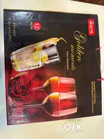 12 piece glass set (6 wine, 6 juice)