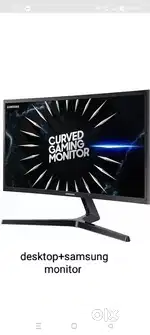 desktop+samsung curved monitor