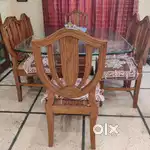 6 Seater Glass Dining Table