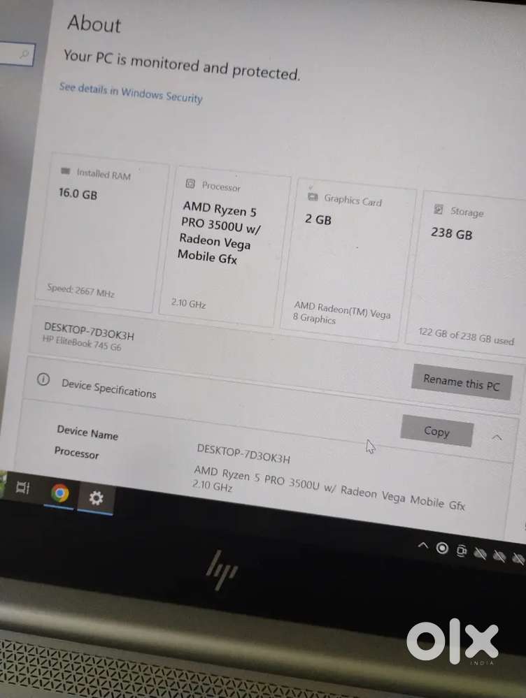 Hp Laptop AMD RYZEN 5 PRO