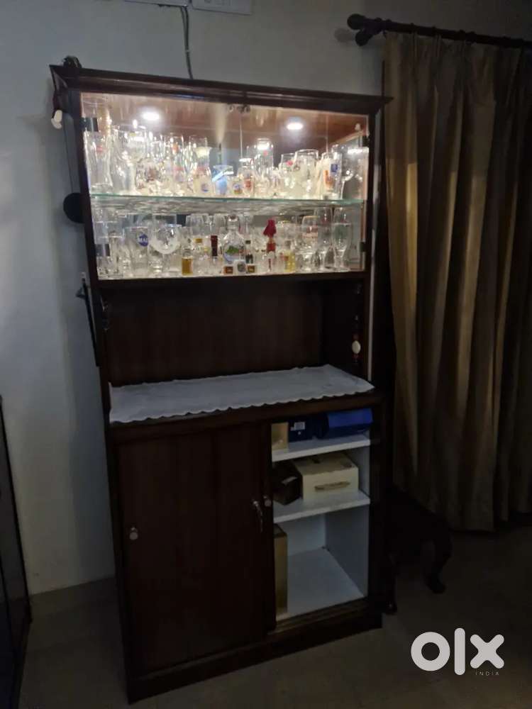 Wood and glass cabinet
