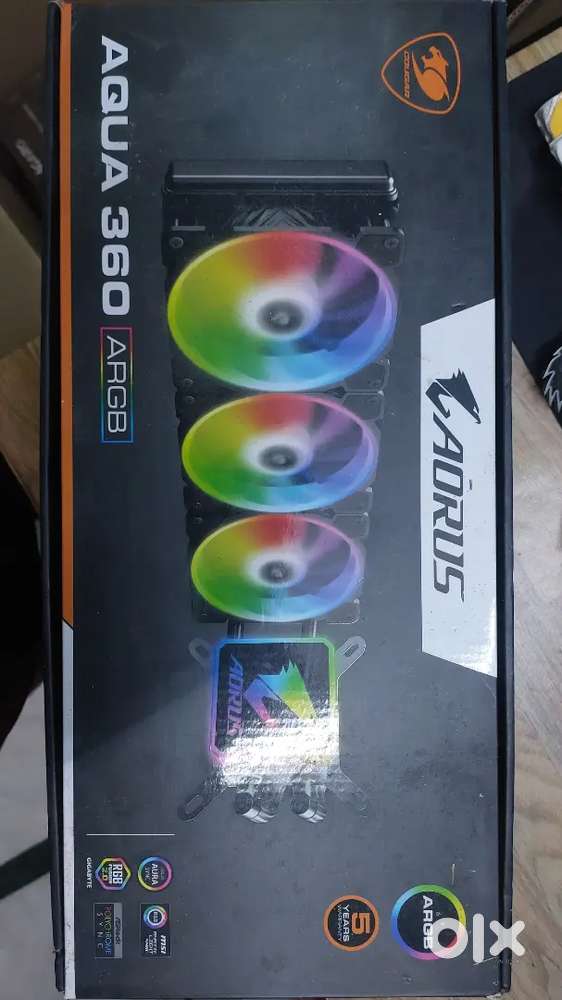 Aorus aqua 360mm  argb cpu liquid cooler for pc Ryzen intel processor