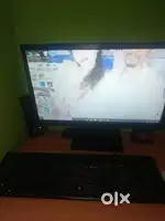 Computer good condition monitor mouth keyboard