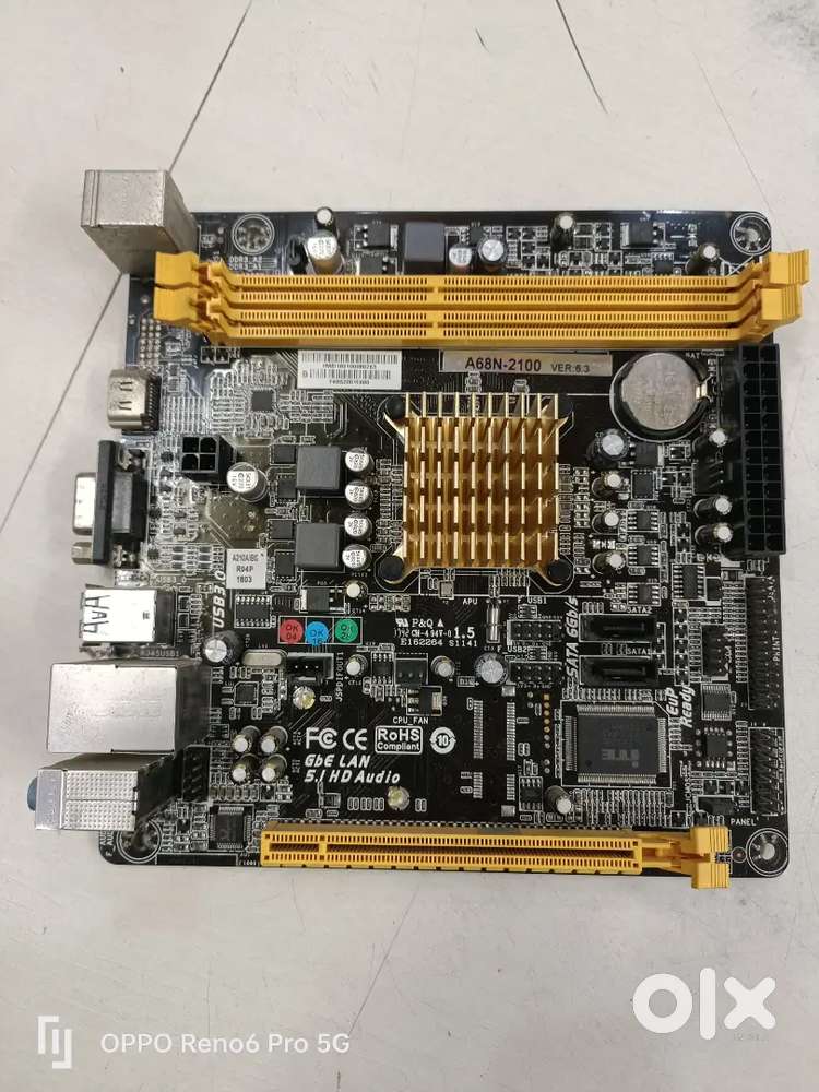 Biostar A68N 2100 Motherboard+ inbuilt Cpu