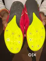 Lightweight Running / Training Shoes – Red & Neon Green