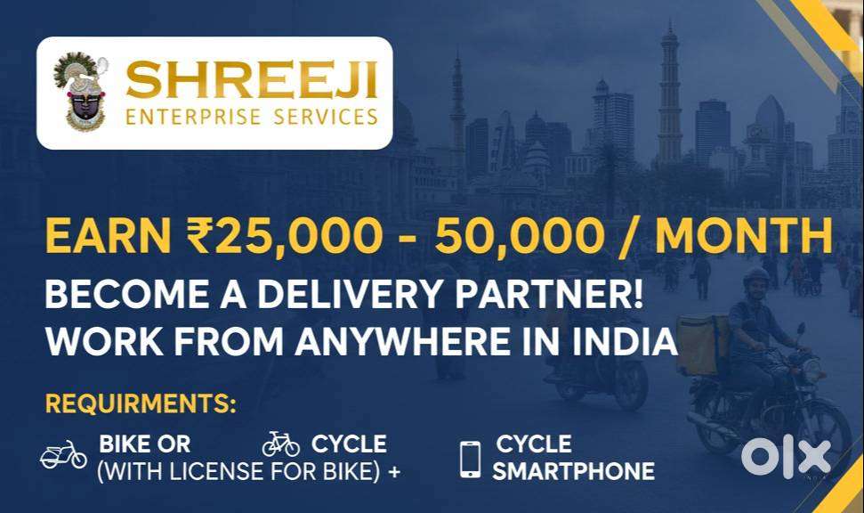 Delivery Boys Required across all Cities of India.