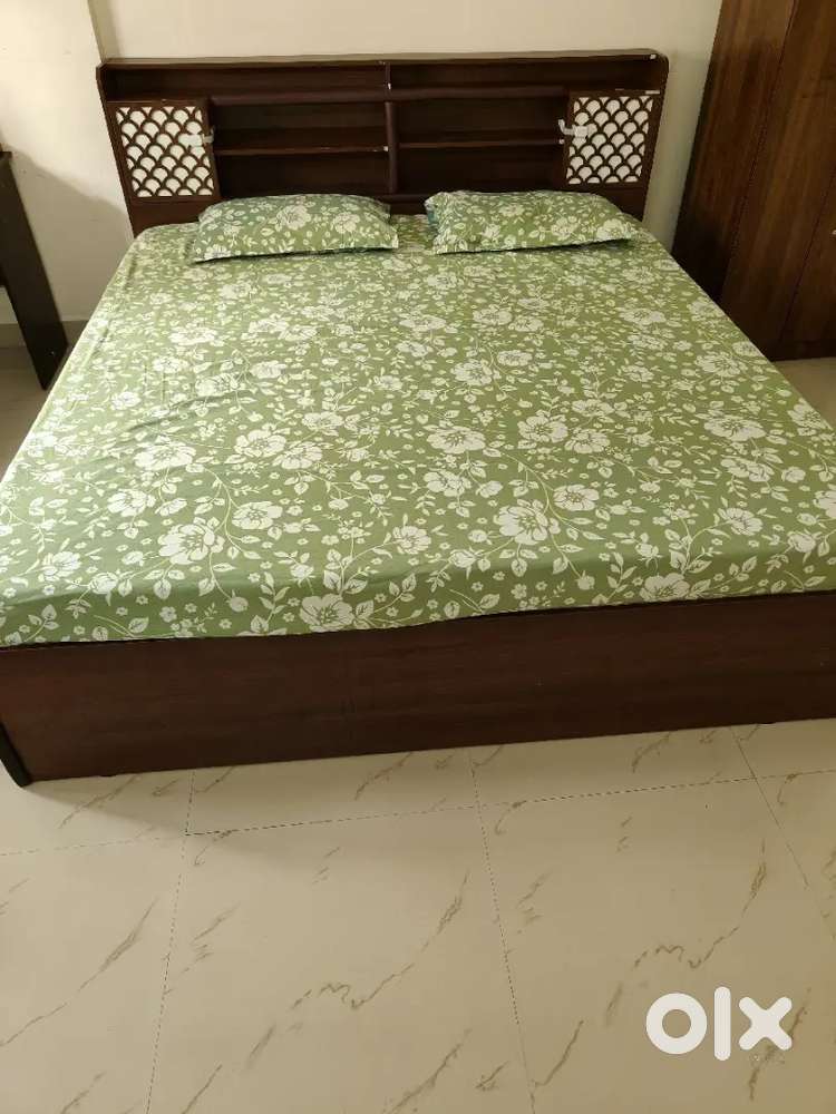 Royaloak King Size Bed in Melamine Finish (without mattress) for Sale.