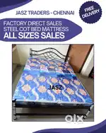 Black steel cot bed mattress hostel cot bed all sizes available
