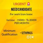 Part time work for student, housewife, job holders