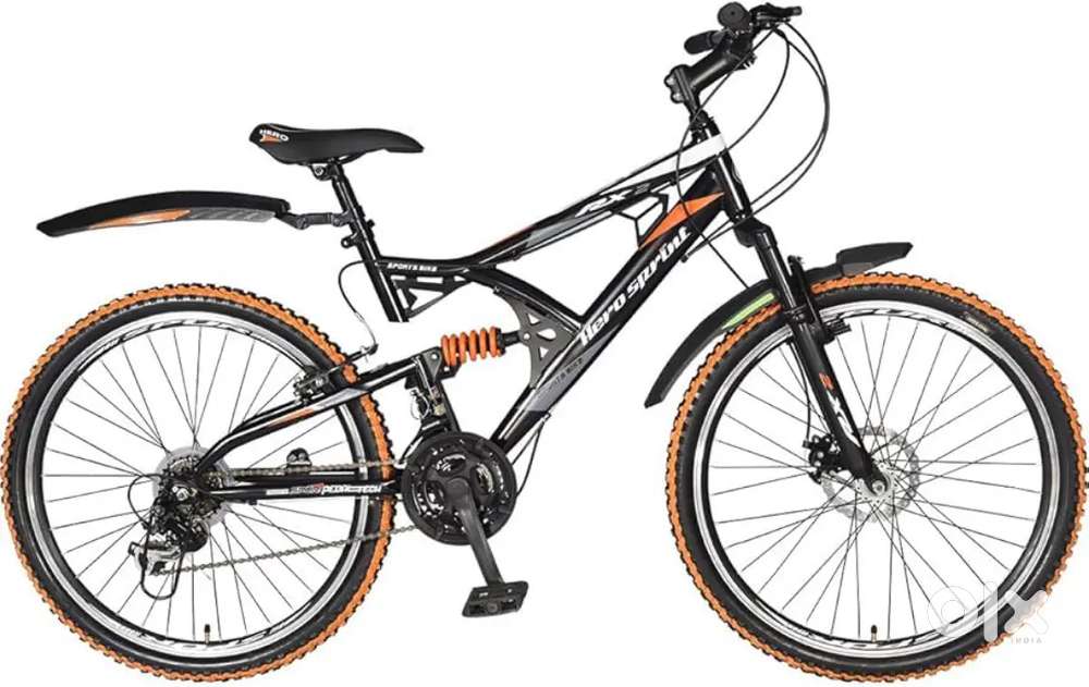 Hero sprint rx2, 21 speed, black and orange MTB