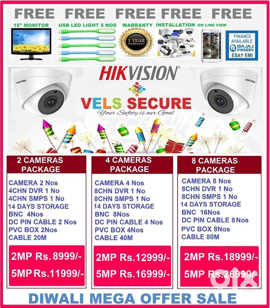 VERY VERY LOWEST PRICE  OF     2MP HIKVISION CCTV CAMERA   DAY & NIGHT