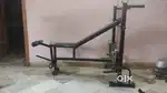 Weight lifting table with two bars and weigh disks