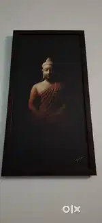 Premium Artistic Buddha Canvas/Print in  Wooden Frame