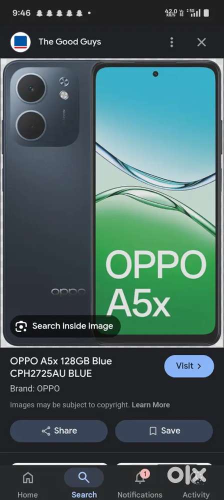 Oppo A5X 5G FOR SALE