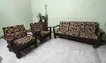 Teakwood Wooden Sofa Set (3+1+1 seater)